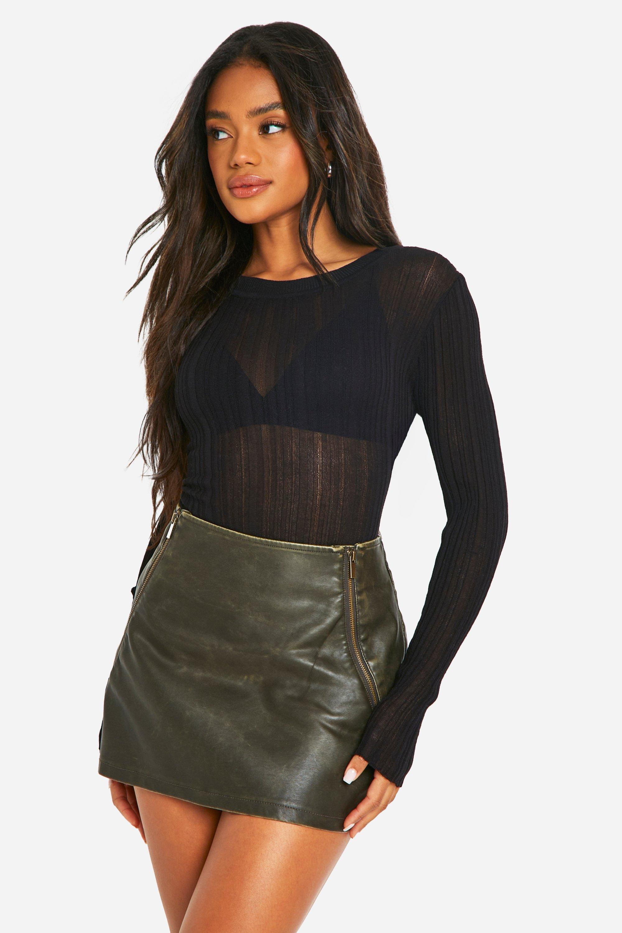 Bodycon midi skirt outlet with zip