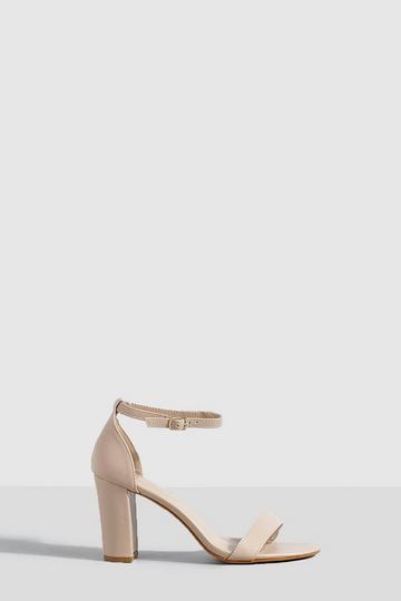 High Block 2 Part Barely There Heels nude