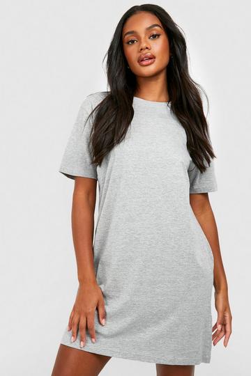 Grey Basic T-shirt Dress