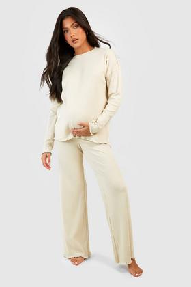 Plus Tonal Heart Print Top & Leggings Pajama Set