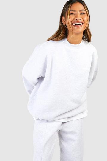 Grey Premium Seam Detail Crew Neck Sweatshirt