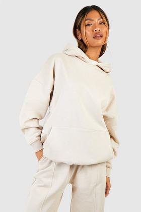 Washed Seam Detail Oversized Hoodie