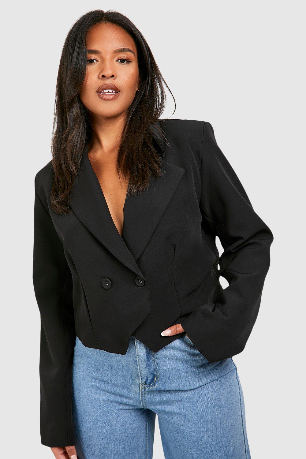 Cheap black blazer top womens