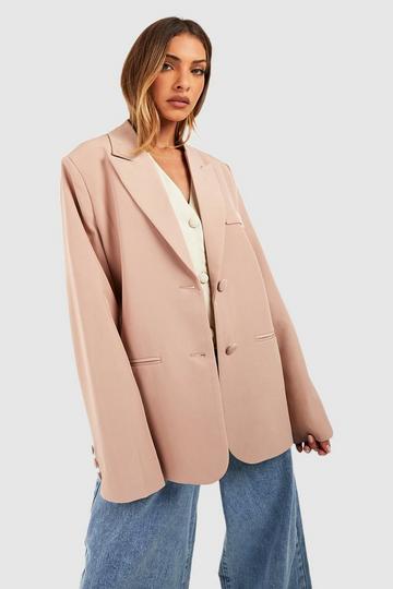 Relaxed Crepe Blazer in Camel (3093307)
