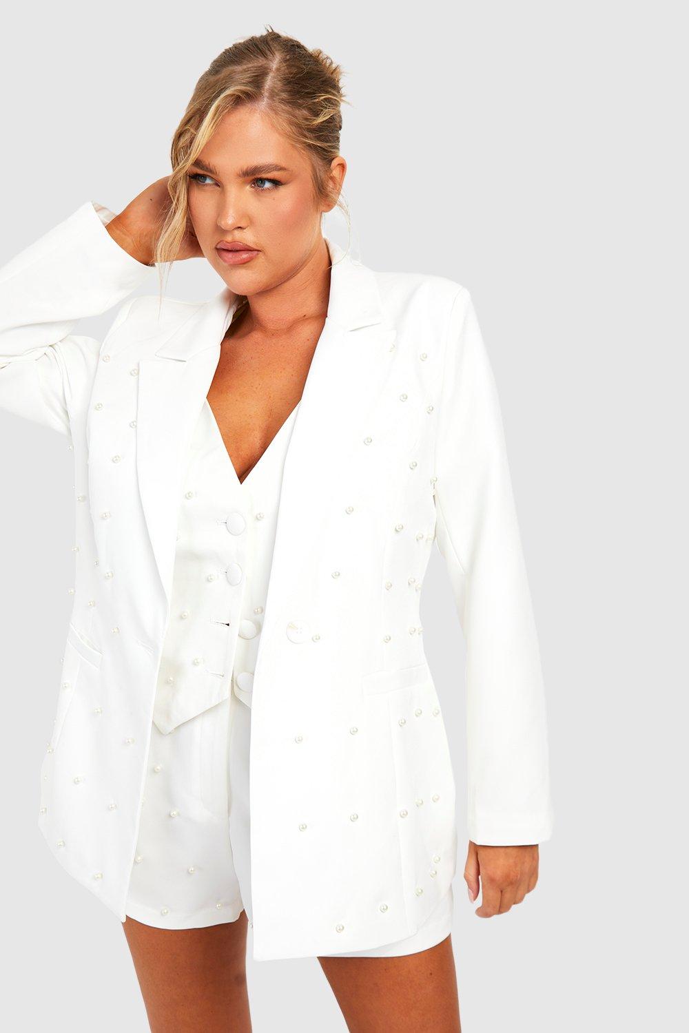 Military on sale blazer white