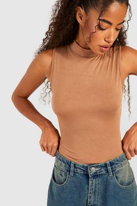 Choker Detail Long Sleeve Slinky Bodysuit