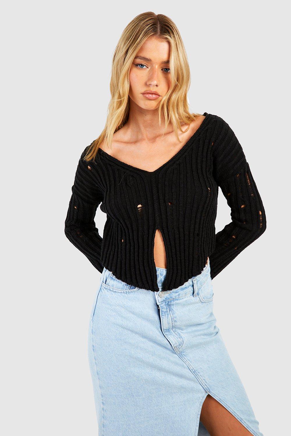 Cropped black clearance jumpers