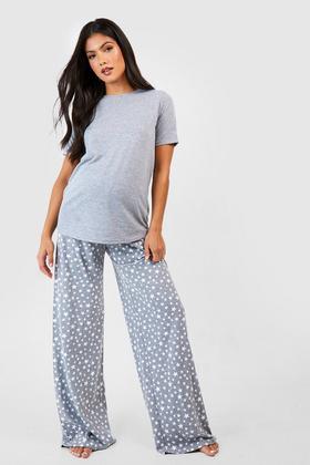 Buy Boohoo Maternity Wrap Front Nursing Nightdress In Grey