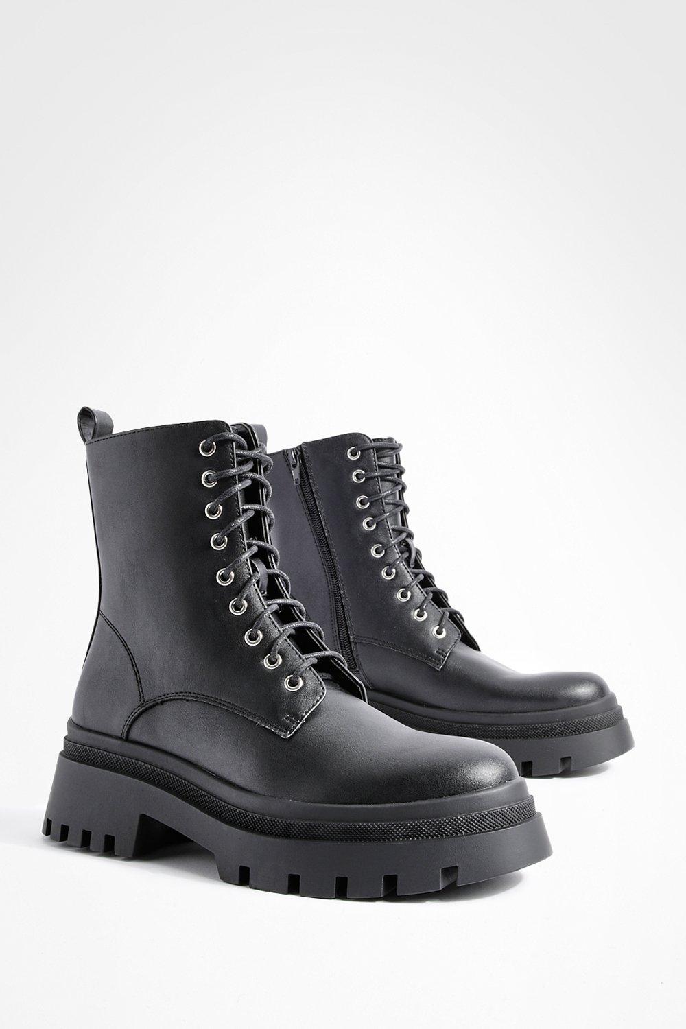 Boohoo lace up hiker on sale boots