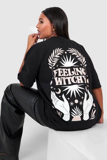 Plus Halloween Witchy T-shirt black