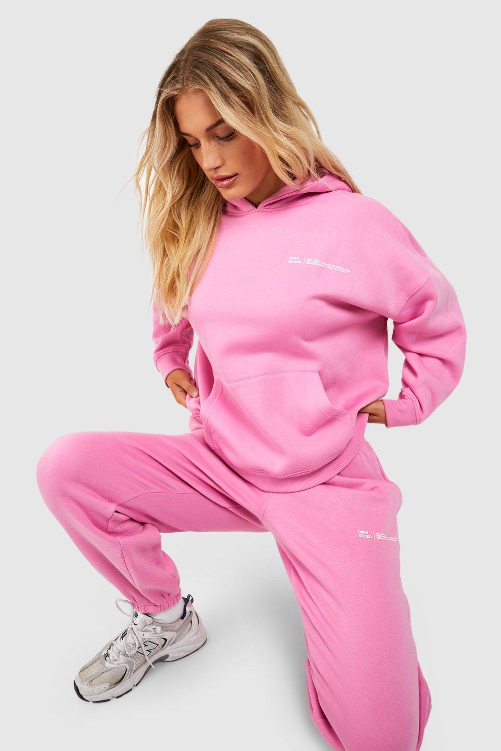 Pink velour cheap jogging suit