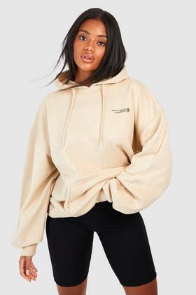 Women's Beige Plus Ofcl Studio Embroidered Hoodie