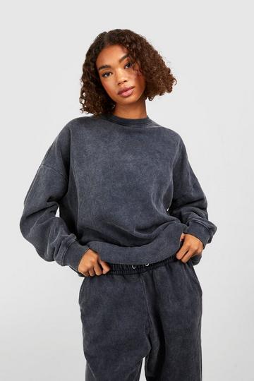 Tall Garment Dyed Oversized Sweatshirt charcoal