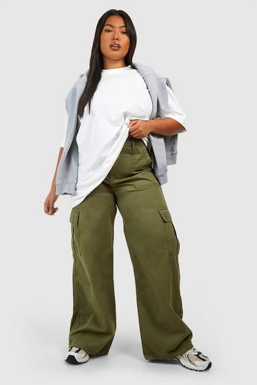 Plus Loose Cargo Jean khaki