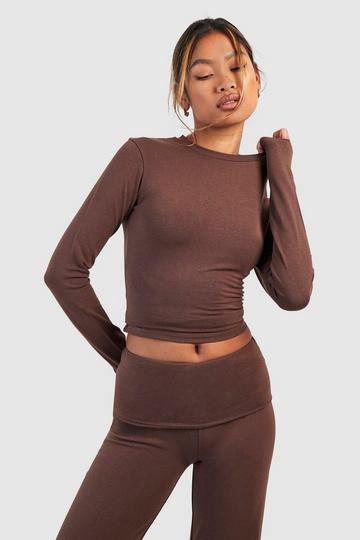 Soft Touch Long Sleeve Tshirt chocolate