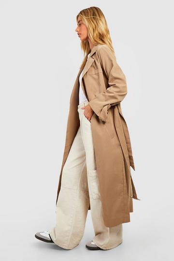 Belted Tailored Trench Coat camel
