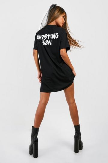 Halloween Ghosting Szn T-shirt Dress black