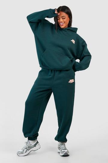 Teal Green Dsgn Studio Bubble Slogan Hooded Tracksuit