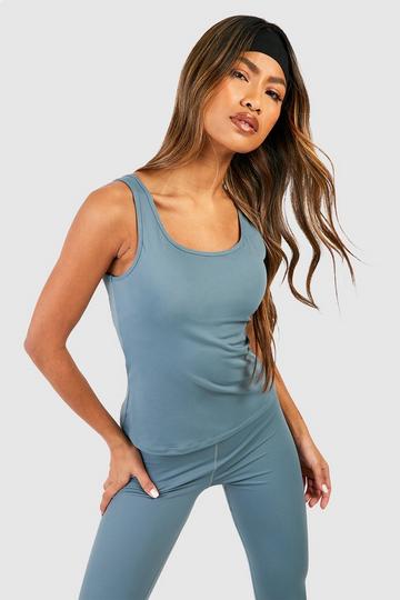 Sage Green Dsgn Studio Supersoft Peached Sculpt Padded Tank Top Top