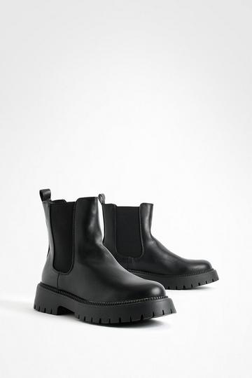 Rand Detail Chelsea Boots black