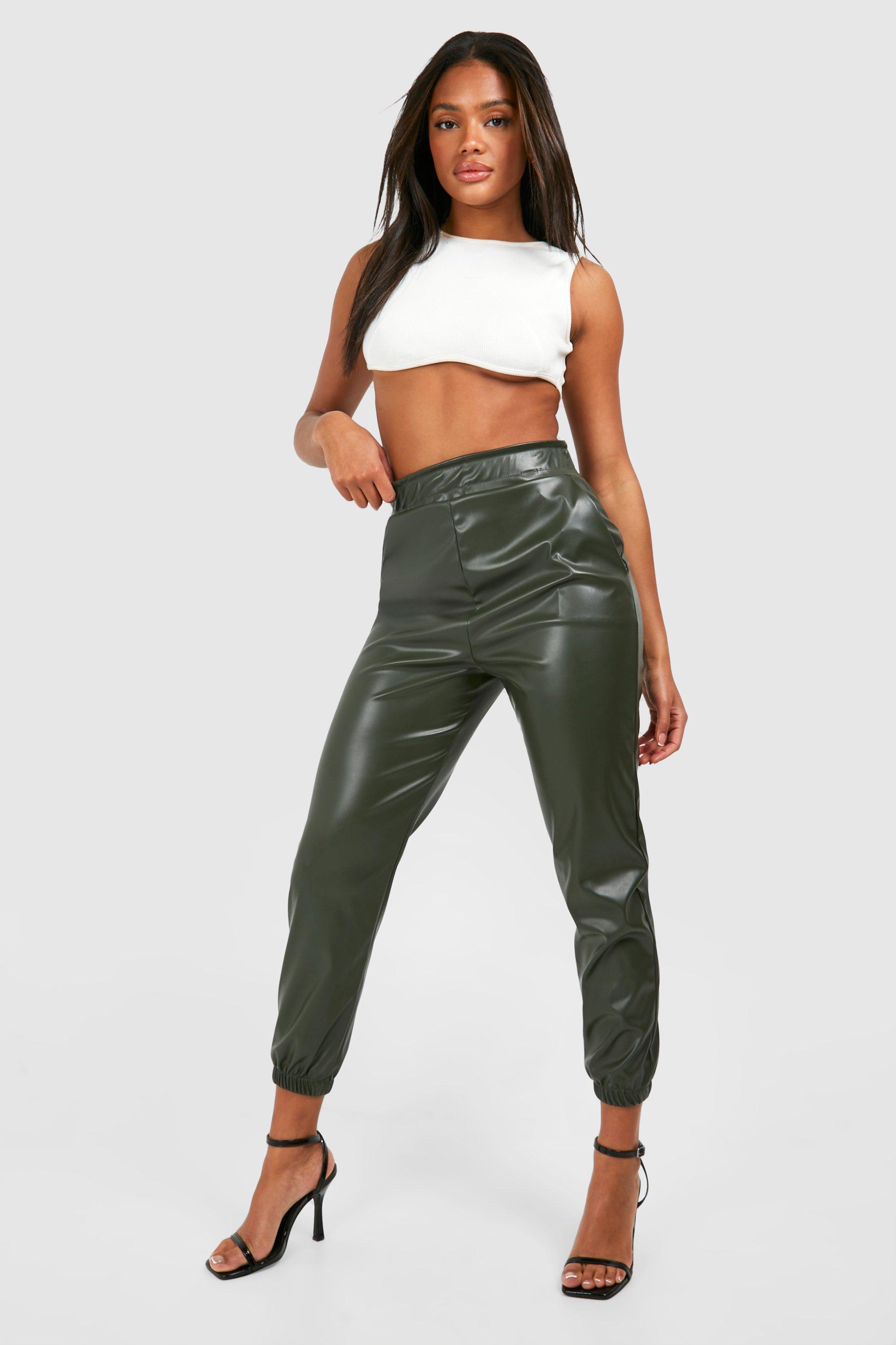 Leather sale tracksuit bottoms