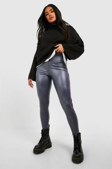 Leather Look Jeggings Stretch Leggings Jeans Leather Like Black Shiny Sexy  Jeans Leggings