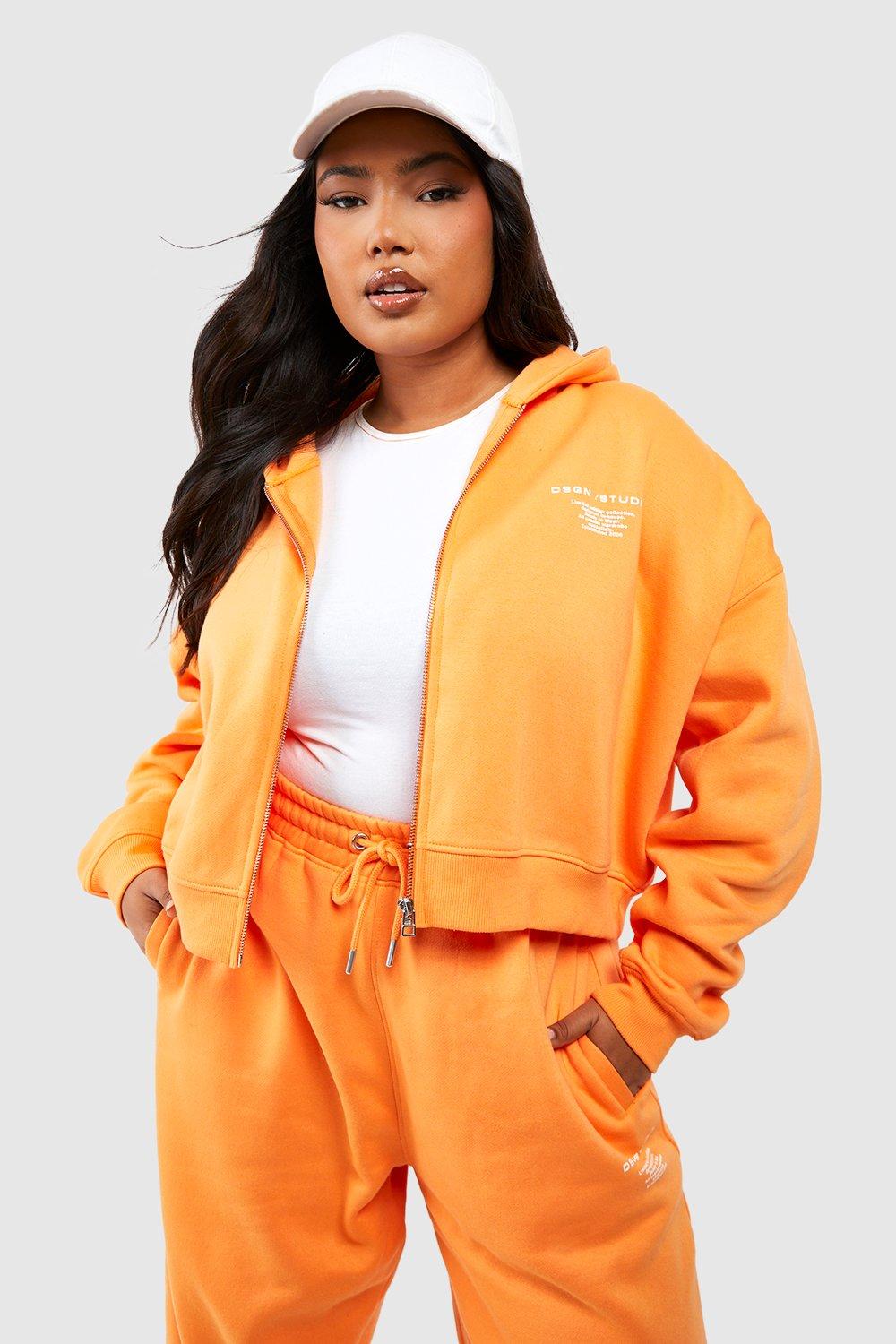 Oversized orange hoodie outlet women's