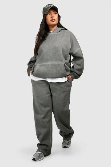 Plus Washed Straight Leg Jogger charcoal