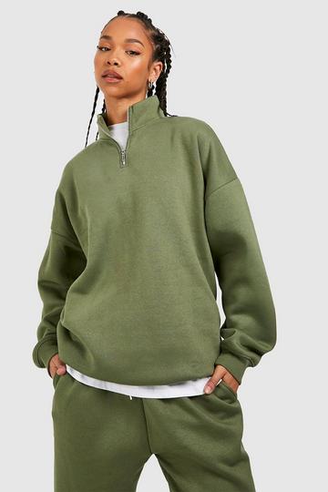 Tall Basic Half Zip Sweatshirt khaki