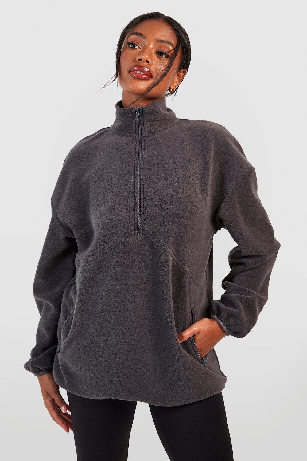 Women s half zip fleeces boohoo UK