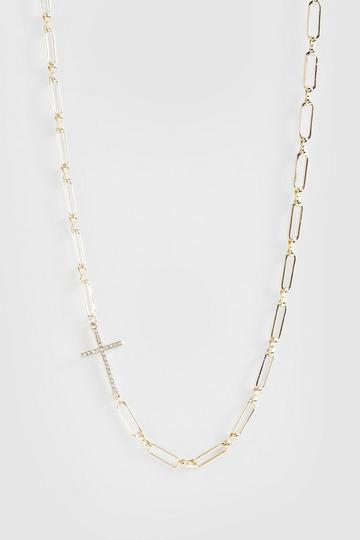 Cross Chain Necklace gold