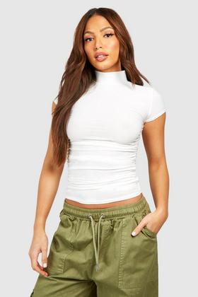 Tall Premium Soft Touch Ruched Front Sleeveless Top