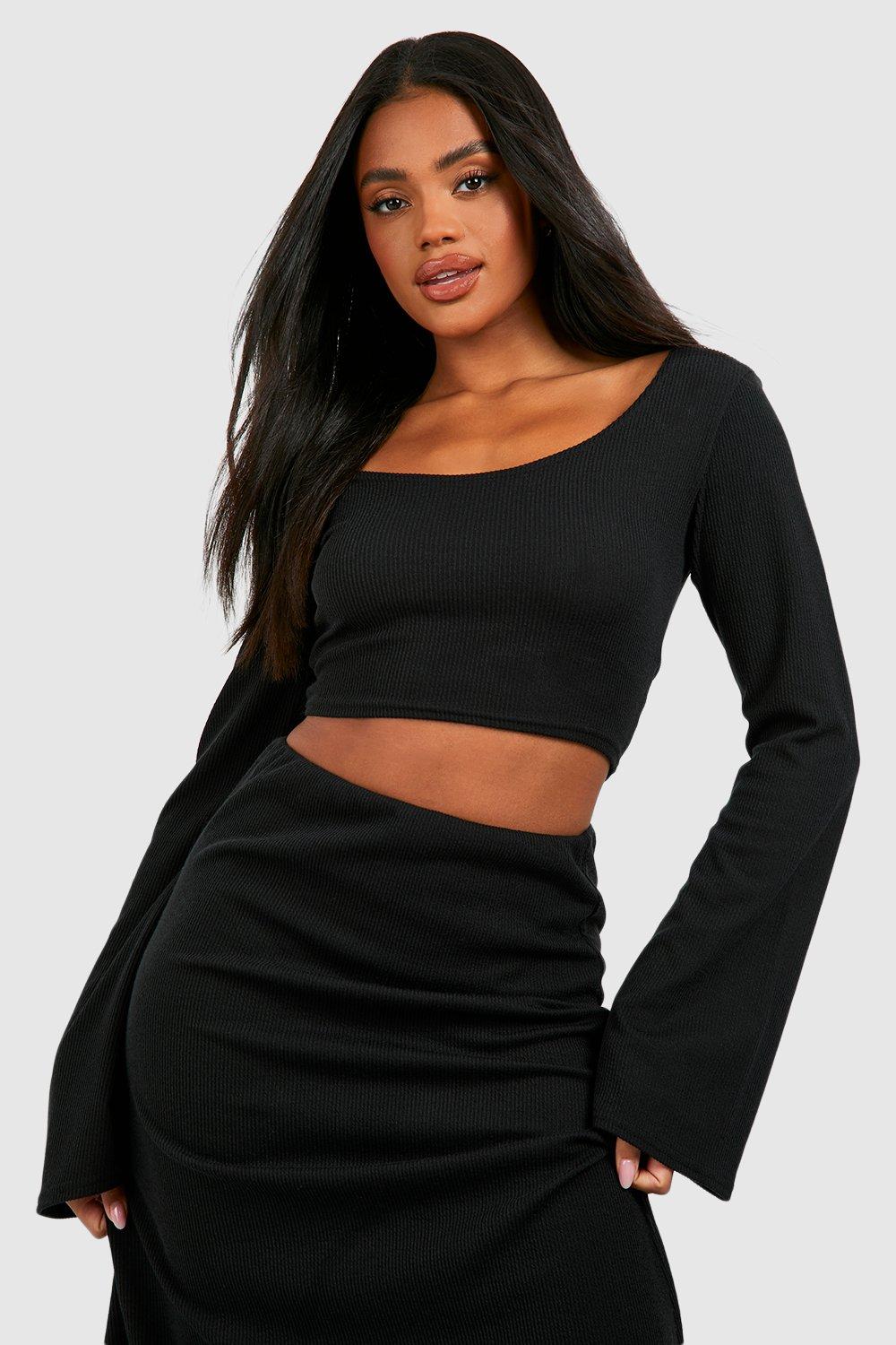 Flared tops | boohoo UK