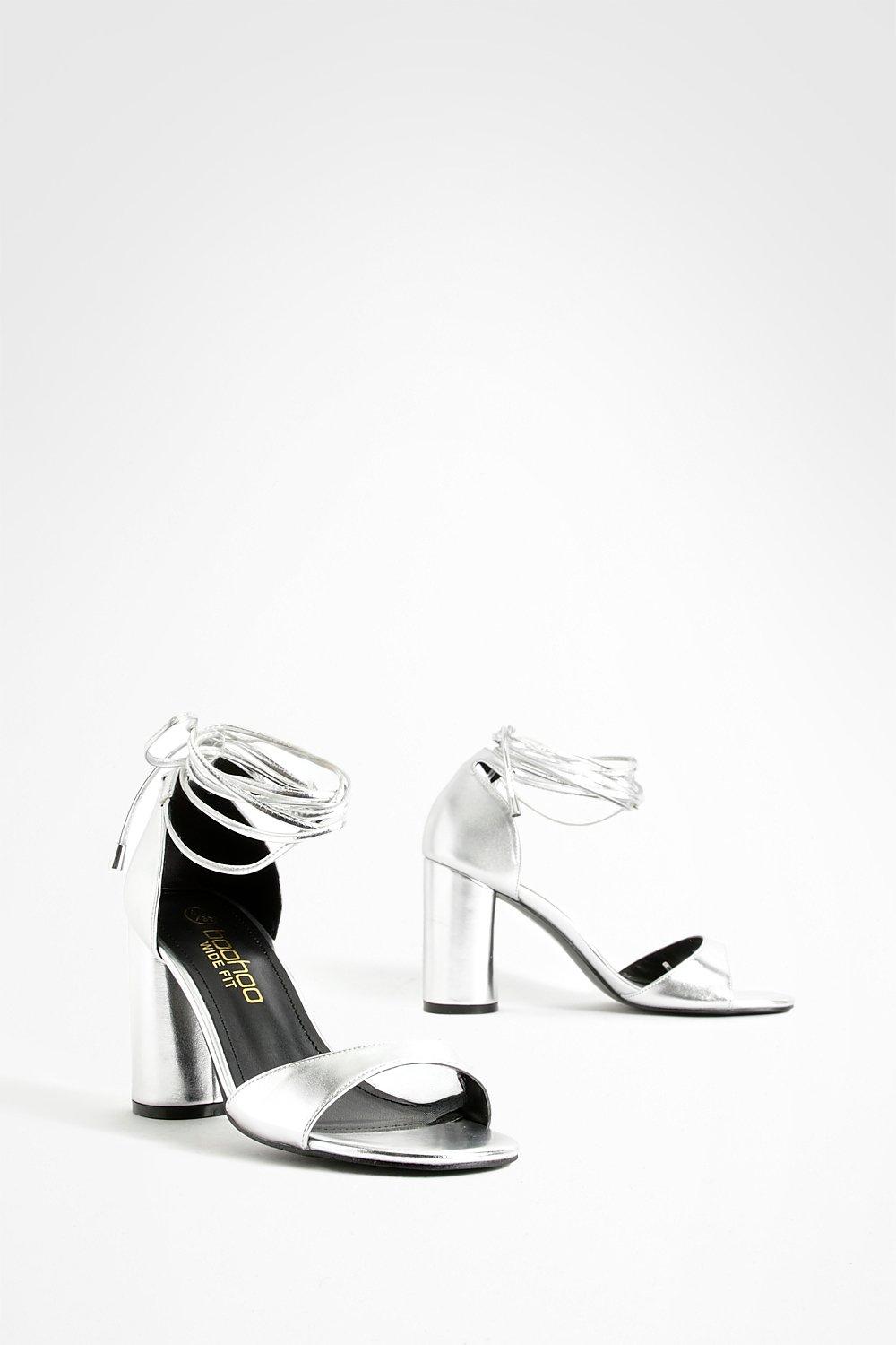 FIC Floral Women's Carla Size 11 Extra Wide Width Sandal Heels in Silver  (As Is Item) - Bed Bath & Beyond - 29483054