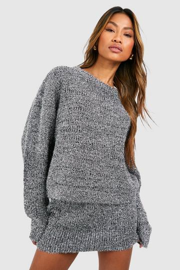 Tinsel Knit Sweater silver
