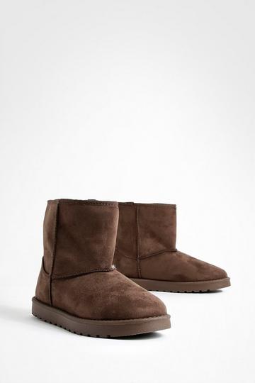 Brown Ankle Cozy Boots