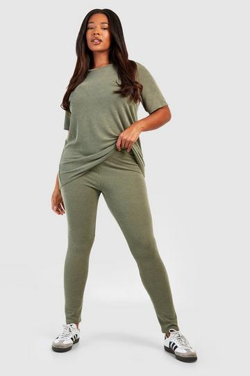 SCOMCHIC Plus Size Pants for Women Khaki Work Casual Straight Leg