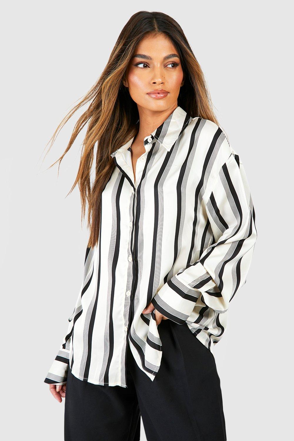 Black and white shirt womens clearance uk