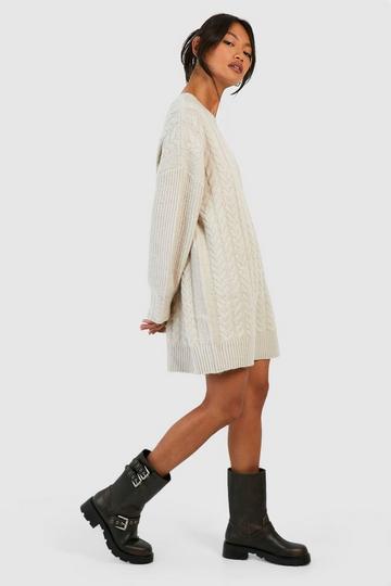 Knitted Roll Neck Dress black