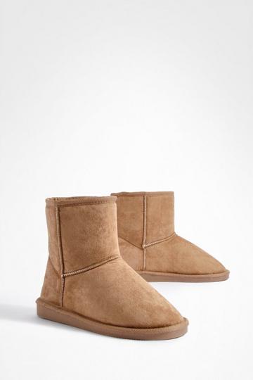Chocolate Brown Cozy Ankle Boots