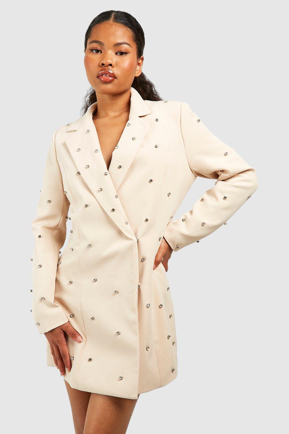 Beige blazers boohoo UK