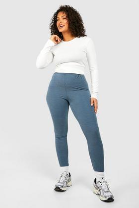 Plus Cotton Rib Basic Leggings