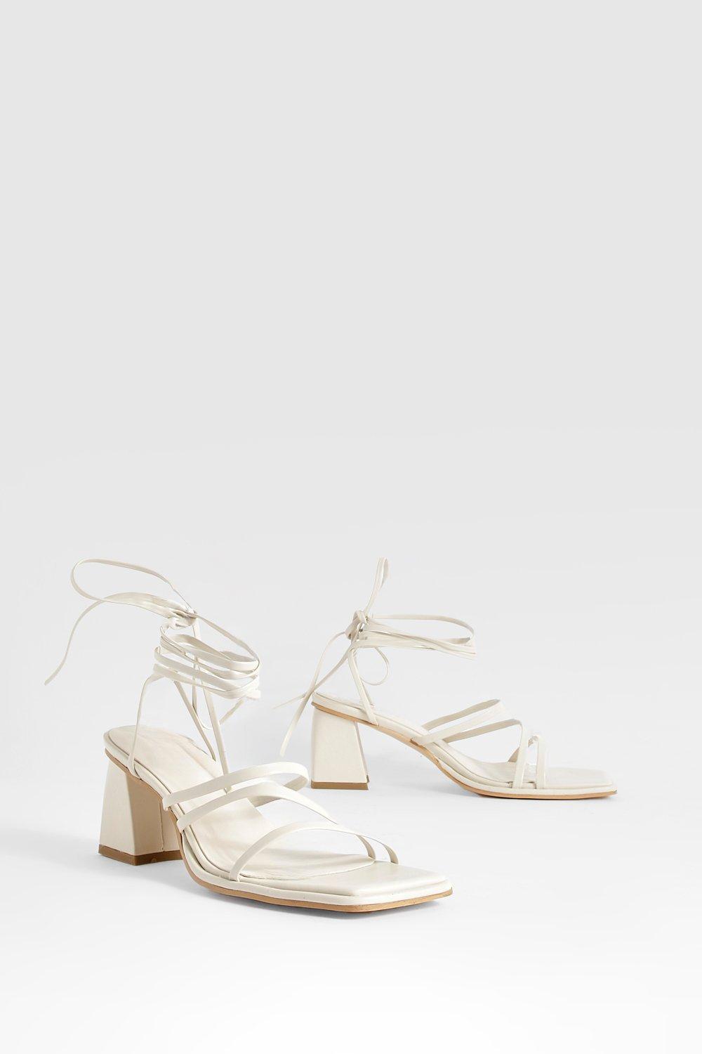 Cream block heel hot sale sandals uk