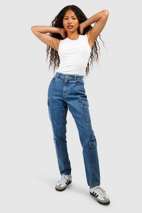 Plus Basic High Rise Cargo Jeans