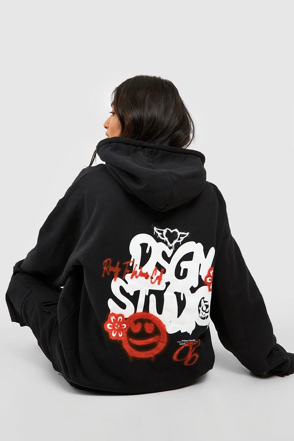 Graffiti hoodies for clearance sale