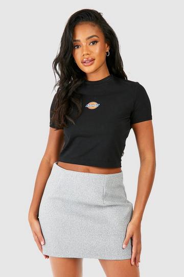 Grey Marl Pelmet Mini Skirt