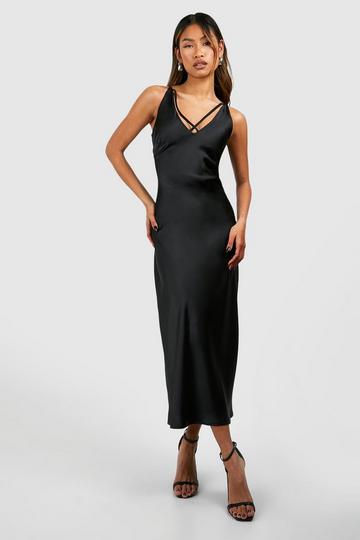 Premium Satin Slip Dress black