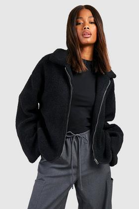 Women's Tall Teddy Faux Fur Belted Coat