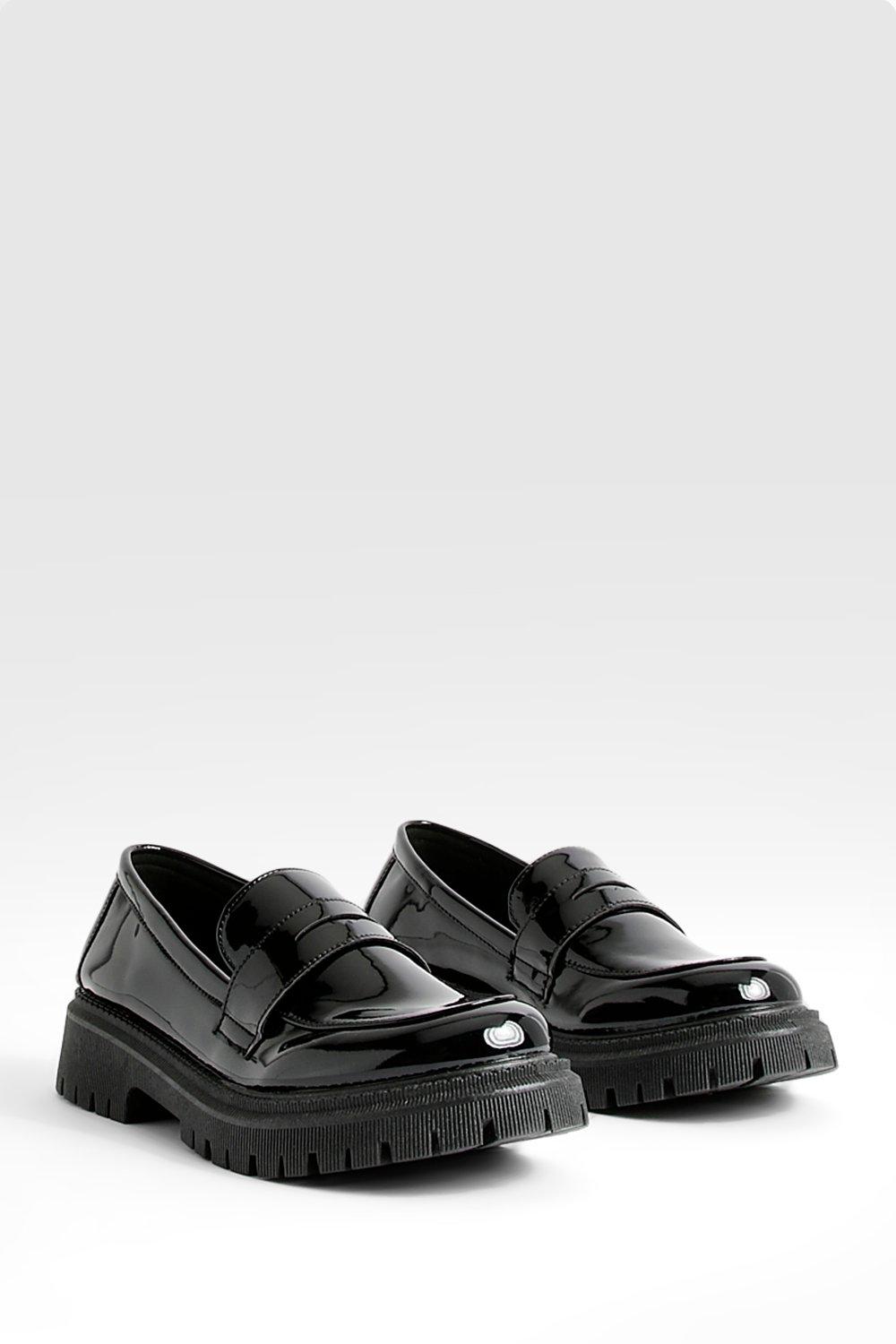 Chunky loafers wide on sale fit