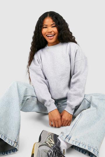Grey Petite Basic Sweatshirt